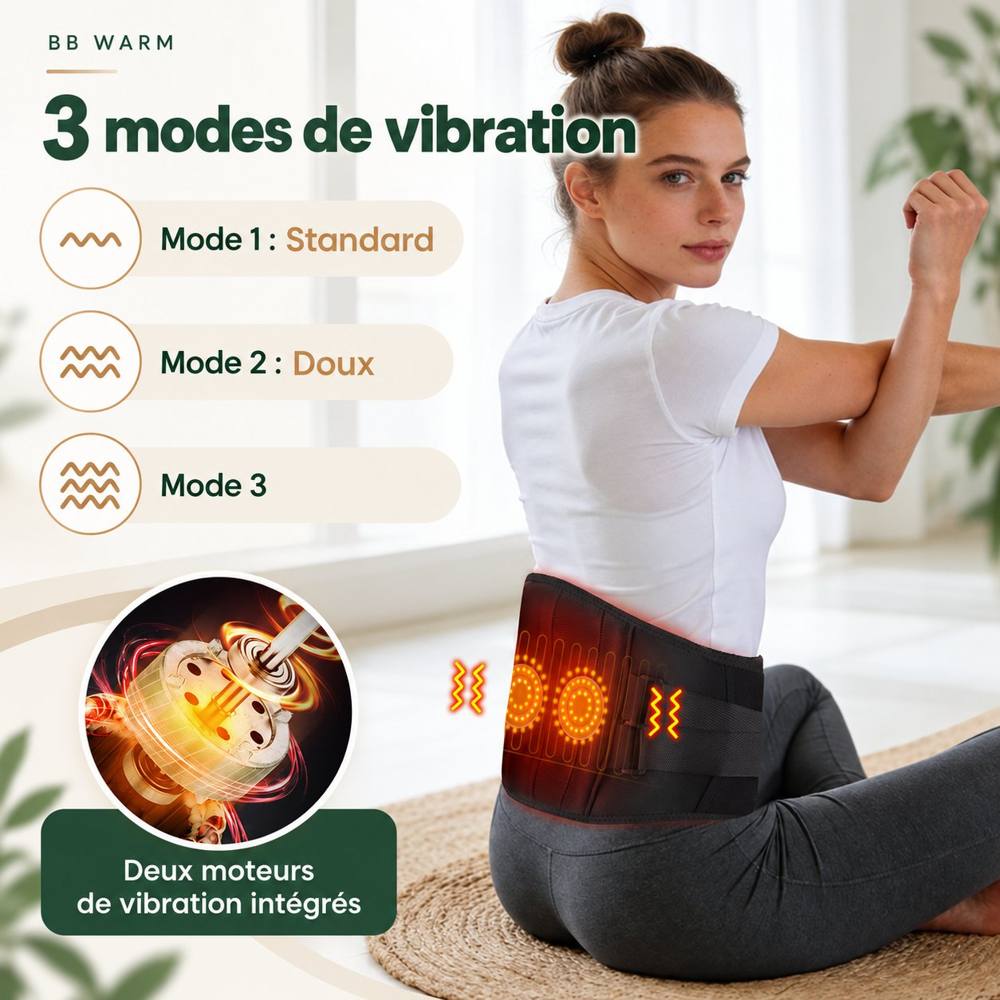 3 modes de vibration, deux moteurs intégrés